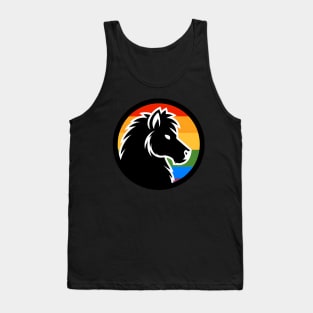 LGBTQ Pride Horse Anthro Furry Rainbow Logo Tank Top